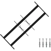 vidaXL Barrières de sécurité pour fenêtres avec 2 barres transversales, lot de 3, 43-74 cm