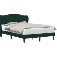 vidaXL Cadre de lit avec tête de lit Vert foncé 140 x 200 cm Velours
