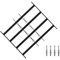 vidaXL Grille de sécurité pour fenêtres avec 4 barres croisées 3 pcs