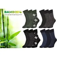 Bamboo Elements - Chaussettes en bambou pour hommes - Chaussettes pour femmes - 12 paires - 39-42 - Mode - Chaussettes longues - Chaussettes pour hommes - Chaussettes pour femmes - Anti-transpiration