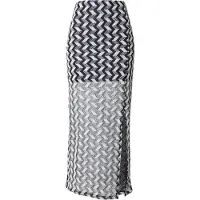 ONLY Jupe 'ONLMELECO' noir / blanc