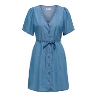ONLY Robe-chemise 'ONLEVIDA-BEA' bleu denim
