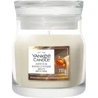 Yankee candle Amber & Sandalwood bougie parfumée Signature 110 g