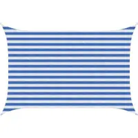 vidaXL Voile D'ombre Bleu Et Blanc 2 X 2,5 M Hdpe