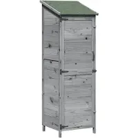 vidaXL Abri de jardin gris 59,5 x 56 x 176,5 cm en bois massif d'épicéa
