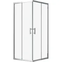 Badland Cabine de douche carrée 80x80 190 cm Nano verre trempé transparent 6 mm | HELA