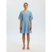 Selected Manches Courtes Mini-robe Femme Bleu 34