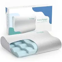 CozySense Oreiller ergonomique - Oreiller réglable en mousse à mémoire de forme - Oreiller de sommeil en mousse à mémoire de forme - Dormir sur le côté, le dos et le ventre - Système à 3 couches -