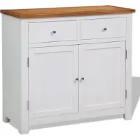 vidaXL Buffet 90x33,5x83 cm chêne massif