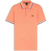BOSS Paddy 10241663 Green Short Sleeve Polo Orange XS Homme