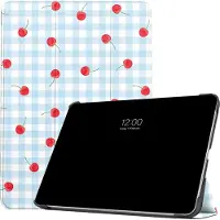 IMoshion Coque tablette Design Trifold Apple iPad Air 11 pouces (2026) M4 / (2025) M3 / (2024) M2 / Air 5 (2022) / Air 4 (2020) - Cherry Check