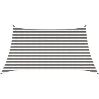 vidaXL Voile D'ombre Gris Clair Et Blanc 3 / 4 X 2 M Hdpe