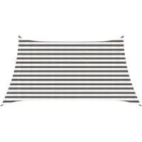 vidaXL Voile D'ombre Gris Clair Et Blanc 3 / 4 X 2 M Hdpe
