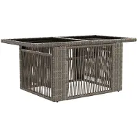 vidaXL Table de jardin relevable, gris, 100 x 55 x 37 cm