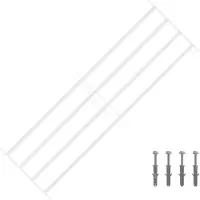 vidaXL Grille de sécurité pour fenêtres avec 4 barres croisées