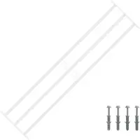vidaXL Grille de sécurité pour fenêtre avec 3 barres transversales, lot de 3, 93-174 cm