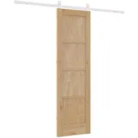 vidaXL Porte coulissante , couleur naturelle et blanche, 61 x 198,5 cm