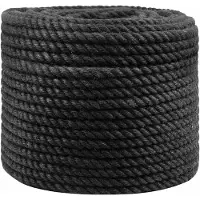 vidaXL Corde en Jute 10 Noir Jute 100% Tossa