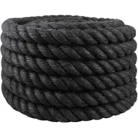 vidaXL Corde en Jute 30 Noir Jute 100% Tossa