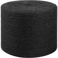 vidaXL Fil en jute 4 Noir Jute 100% Tossa