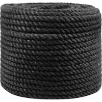 vidaXL Corde en Jute 10 Noir Jute 100% Tossa