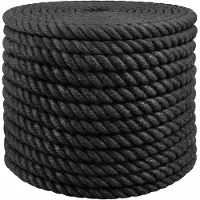 vidaXL Corde en Jute 20 Noir Jute 100% Tossa