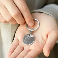 Yoursurprise Porte-clés photo personnalisé - rond - argenté