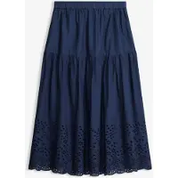 Bonprix Jupe midi 100% coton avec broderies anglaises