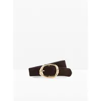 Bonprix Ceinture en cuir velours, boucle brillante