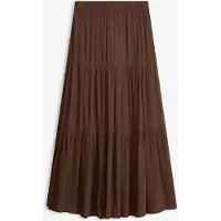 Bonprix Jupe longue étagée en viscose texturée