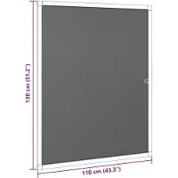 vidaXL Moustiquaire pour fenêtre , anthracite, 110 x 130 cm