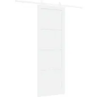 vidaXL Porte coulissante blanche 83 x 232 cm Bois de pin massif