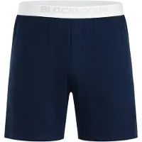 Blackspade Pantalon de pyjama bleu foncé / gris / blanc