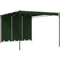 vidaXL Kiosque 4 x 3 x 2,3 m, vert, polyester et acier