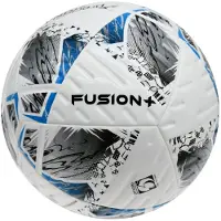 Precision Ballon d'entraînement de base FIFA Fusion+ - Blanc/Argent/Cyan/Noir - 4