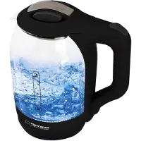 Esperanza Bouilloire Électrique En Verre Avec Lumière Led Yukon 1,7 L Noir