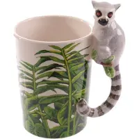 Puckator Lemur geformter Henkel Tasse aus Dolomit-Keramik