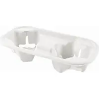 Nature Star Porte-gobelets Bio Double canne à sucre blanc pour 2 gobelets UE=50 pièces (50x)
