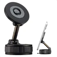 IMoshion Support de téléphone pour voiture avec MagSafe - rotatif à 360° - avec ventouse - magnétique - universel - Noir