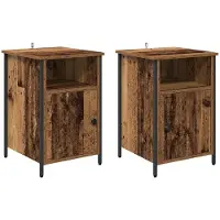 vidaXL Cabinet de chevet 2 pcs Bois ancien 40 x 42 x 60 cm