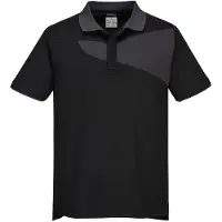 Portwest Polo PW210 PW2 S/S Noir/Zoom Gris Gr. M