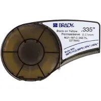 Brady M21-187-C-342-YL ruban thermorétractable tube noir sur jaune 8,51 mm x 2,10 m (d'origine)