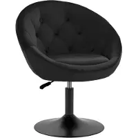 4rico Fauteuil pivotant Qs-Bl12B Velours noir