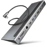Axagon HMC-4KX3 laptop dock/port replicator Wired USB 3.2 Gen 1 (3.1 Gen 1) Type-C Grey