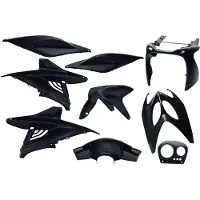 Edge | Kit de capuchons | 9 pièces | Yamaha Aerox jusqu'en 2014 | Noir métallique