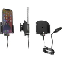 Brodit Support actif Apple iPhone 12/12 Pro avec câble USB, Support pour smartphone, Noir