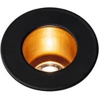 SLV Horn Mini LED Plafonnier encastré rond Ø4,5 cm noir/doré 3000K, 12