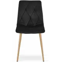 Leobert Chaise - - Libra - Velours Noir/Pieds Bois - 45 X 54 X 86,5 Cm - Lot De 4