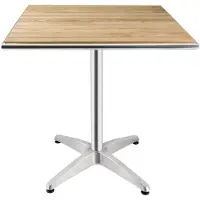 Bolero Table de terrasse Horeca avec plateau en bois 70x70 cm