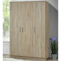 Poldimar Armoire Lias 3 portes & profonde de 42 cm